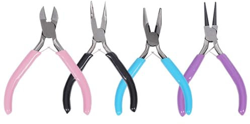 4Pcs Needle Nose Pliers Long Nose Pliers for Jewelry Making Fishing Wire Wrapping Small Needle Nose Pliers