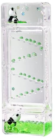 Liquid Motion Bubble Timer, Tropfen Sanduhr mit Panda-Dekor für Kinder Erwachsene, Dekompression Sensorisches Fidget Toy, Schreibtisch Spielzeug für Stressabbau, Entspannung, Autismus, ADHS (B)