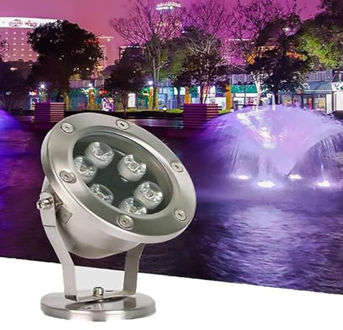 Lampada Subacquea A LED Per Piscina, Luce Per Fontana A LED Sommergibile, Luce Da Incasso Per Laghetto Impermeabile IP68, Luci Subacquee Rotanti Da 12V, Per Giardino, Prato E Giardino Roccioso(White,1