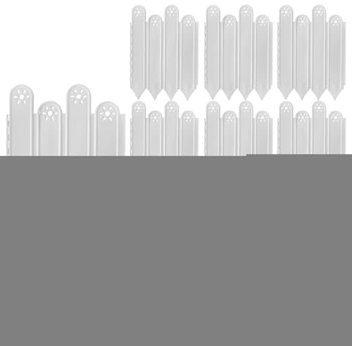 Delimitadores de jardín | Borduras para parterres florales | Valla barrera protectora y decorativa 10 piezas para césped, terraza, pavimentado, patio y jardín