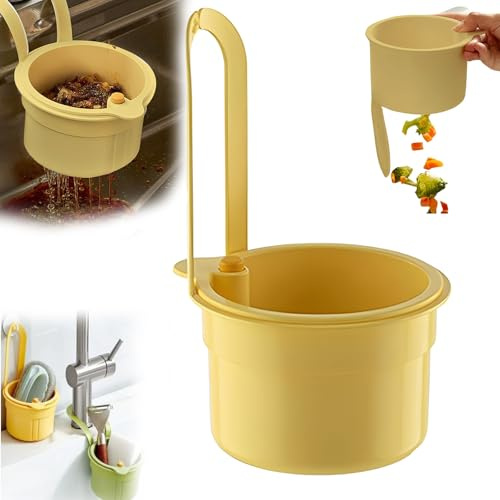 Filtro per Lavandino Cucina, Cestello Scarico Lavello Appendibile, Colino Filtro Rifiuti Alimentari Rimovibile,Scolapasta Sospeso Multifunzione per Rimozione Residue Alimentare,Lavaggio Verdura Frutta