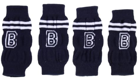 DOITOOL Haustier Socken and Bequemem Sitz 4 Stück aus Baumwolle mit Rutschfester Funktion for Katzen und Hunde Geeignet für 1,5-6 Kg Haustiere im Innenbereich