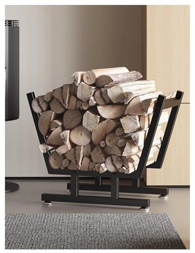 Étagère à bois de chauffage, récipient de rangement en fer pour cheminées, conteneur de rangement en bois robuste pour poêles à bois, accessoires d'intérieur (a)