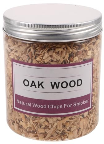 Kisangel Copeaux de Bois de Pacan Fumés pour Fumoir BBQ, Taille Moyenne 130-140g, Adaptés pour Fumer Whisky, Cocktails Cuisine en Plein Air