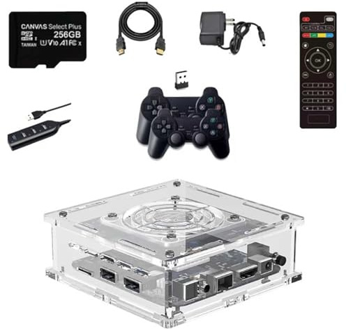 Retro Gaming Console with 256GB Storage and 50,000+ Games, Includes 2 Wireless Controllers, Compatible with Classic Systems, Ideal for Adult Entertainment