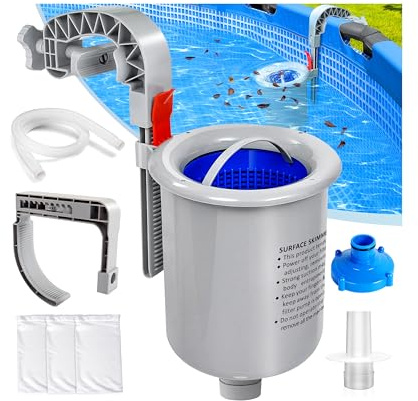 Skimmer per piscina fuori terra, skimmer automatico da parete con cestello rimovibile, kit di manutenzione per la pulizia della piscina