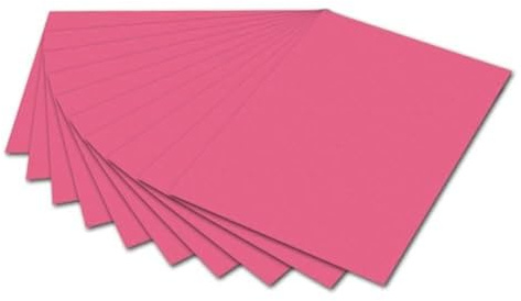 folia 6129 – Fotokartong gammalrosa, 50 x 70 cm, 300 g/kvm, 10 ark – för pyssel och kreativ design av kort, fönsterbilder och för scrapbooking