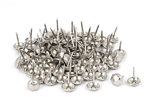 sourcing map Clou Tapissier 7/16 Diamètre Acier Inox Punaise 80Pcs