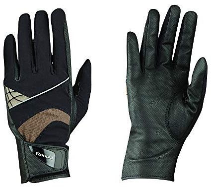 Roeckl Sports Handschuhe Modell Montreal, Unisex Reithandschuh, Schwarz/Mokka 10