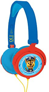 Lexibook, La Pat Patrouille, Casque Audio stéréo, Puissance sonore limitée, Pliable et Ajustable, Bleu/Rouge, HP015PA