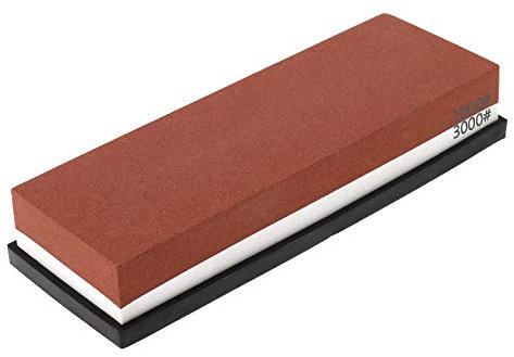 OTOTEC Pierre à aiguiser double face en corindon blanc 1000/3000 avec tapis antidérapant