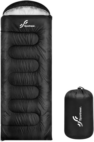 Schlafsack Outdoor für Camping: Sportneer 3-4 Jahreszeiten Sommerschlafsack Schlafsäcke Winter Sleeping Bag Kleines Packmaß Tragbar Ultraleicht 1,7kg Full Filling für Erwachsene Trekking Reise