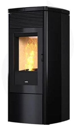 NOBIS A10 Plus V Zenith Pelletofen, 10 kW, natürliche Konvektion, Belüftung mit integriertem WLAN (Anthrazit)
