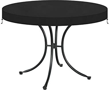 VANSHEIM Funda Impermeable Tablero Mesa Funda Mesa Jardin Impermeable Redonda Antipolvo Resistente al Viento Cubierta de Mesa de Jardín para Pequeñas Mesas de Patio Ø82X10cm