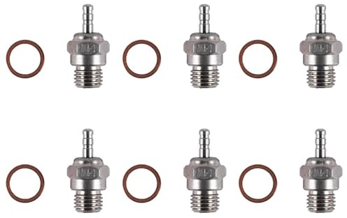 KINYARD Lot de 6 bougies de préchauffage N4 pour 70117 1/10 1/8 RC Calesa Camion Pièces moteur Nitro