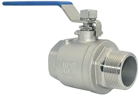 VARMHUS Full Port Ball Valve S304 Stainless Steel 304 Heavy Duty for Water, Oil, and Gas,1000WOG (1-1/2)