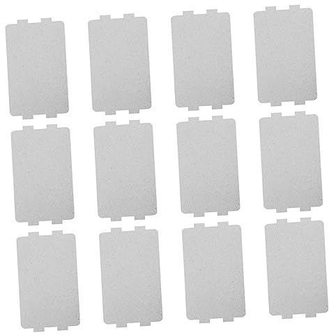 Placa de Mica Aislante para Microondas, 12 Láminas | Resistente al Calor, Antiaceite, para Horno Doméstico y Hotelero, Repuesto de 12 Piezas