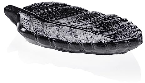 Youartme Schmuckschale Klein aus Beton 230x125x37 mm - Blatt Schale Deko - Schmuckablage - Ablageschale - Schmuckteller - Ringschale - Dekoschale für Schlüssel - Schlüsselschüssel - Schmuck Schale