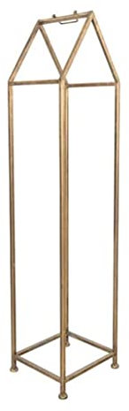 Brennholz-Lagerregal, einfaches Eisen, bodenstehend, Holz-Brennholz-Lagerregal, Brennholz-Lagerung, Ausstellungsregal (Gold)