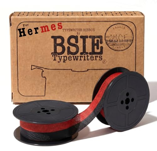 Hermes skrivmaskin ruban - BSIE TYPEWRITERS (svart och röd)