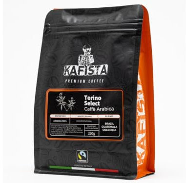 Kafista Premium Kaffee - Kaffeebohnen für Kaffeevollautomat und Espressomaschine aus Italien - Fairtrade - Spitzenkaffee - Barista Qualität (Torino Select, 1x250g)