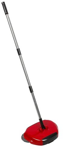 Ciieeo Floor Sweeper Hand Push Broom with Dustpan 360° Rotating Cleaning Mop for Hard Floors and Carpets Multi-Surface Cleaning Tool Lightweight Design for Home Office Use Random Color