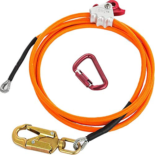 Kuuddker Kit de LíNea Flip de NúCleo de Alambre de Acero Cuerda de Posicionamiento de Escalada Ajustable para Arbolistas Escaladores Trepadores de áRboles Al Aire Libre