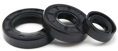 Gummiabdeckung Doppellippe,Wellendichtring, -10 * 15-35 * 4-9 mm vergoldete Doppellippe mit Federskelett-Öldichtung, (Größe: 10 x 23 x 9 mm, 4 Stück) (Color : As Shown, Size : 10x20x5mm 4pcs)