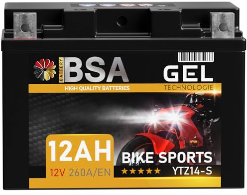 BSA YTZ14-S GEL Motorrad-Batterie 12V 12Ah YTZ14-4 51101 GTZ14-4 BTZ14-S