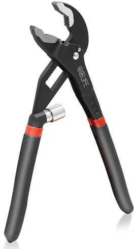 CCLIFE Pince à Pompe à Eau 175 mm, CR-V Pince Multiprise Régable Serrage Rapide avec Réglage à Cliquet