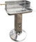 KZ GARDEN - Barbecue à Charbon Inox Grille de Cuisson 58 x 38 cm Broche à Rôtir