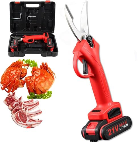 Tijeras for huesos de cocina, Tijeras eléctricas for huesos for alimentos, Tijeras de cocina multifunción for aves de corral con 2 baterías y cuchilla de repuesto,Tijeras for huesos de pollo for carne