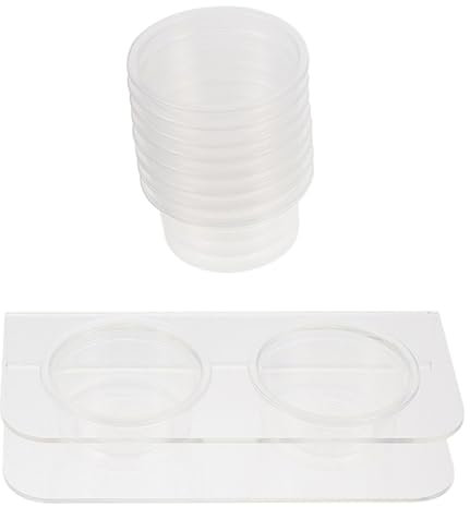 Toyvian 1satz Reptilien-Futter Und Wasserschalen Transparent Mit Saugnäpfen Teilig Langlebige Kunststoffnäpfe Für Schildkröten Schlangen Und Andere Haustiere Einfache Handhabung Und