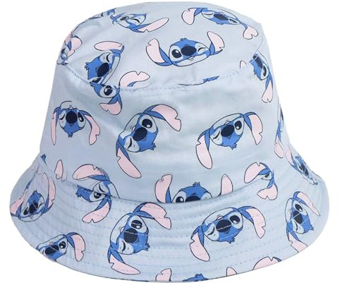 Official Disney Stitch Kids Bucket Hat | Girls Sun Hat Kids | Perfect Children's Sun Hat for Summer Holidays and Beach Days | Stitch Bucket Hats for Girls Blue