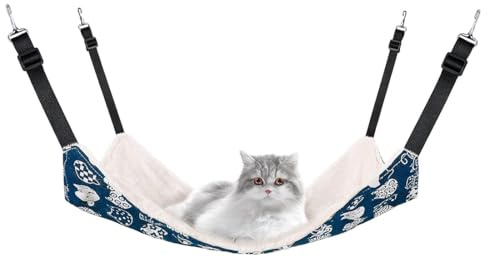 1 amaca per gatti, amaca riscaldante, cuccia sospesa con cinghie regolabili per mantenere felice il tuo piccolo animale domestico, adatta per animali di peso inferiore a 20 libbre, 46 * 37 cm