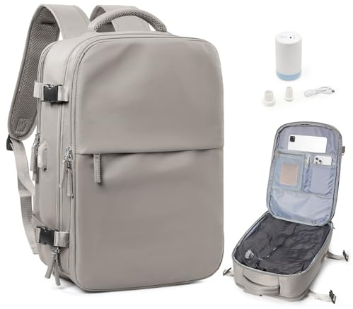 wassdins Vacuum Backpack Travel Bag with Pump, Vacuum Compression Backpacks for Women Men, Ryanair Cabin Bags Carry On Personal Item Luggage Bag