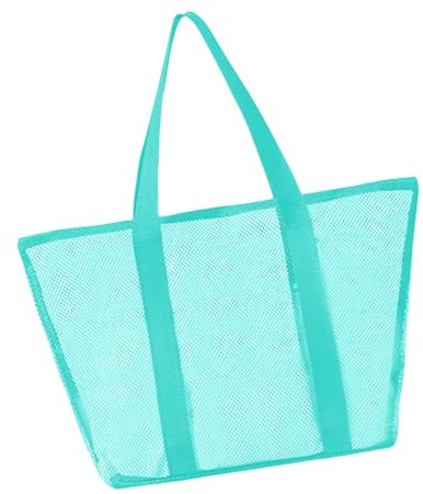 Bolsa de playa con rejillas, bolsa de hombro, juguete de arena, bolso de gran capacidad, hueco para vacaciones, para fitness, natación, playa, tendencia, bolso de mano de gran capacidad, juguete de