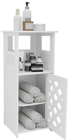 Willonin Mobile Bagno, Armadio Toilette Colonna, Mobile WC Toilette Riordinamento, Cassetto, Scomparto, Risparmio di Spazio, Piccoli Spazi - 24 * 22 * 56cm