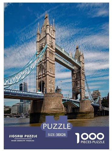 London Bridge Puzzle 1000 Pièces Difficile Puzzles pour Adultes Enfant Un Jeu Intellectuellement Stimulant pour Toute La Famille 38x26cm/1000pcs
