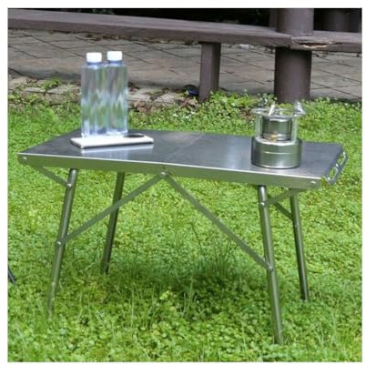 Mesa de parrilla plegable de metal portátil para barbacoa, picnic y camping, compacta de 50 kg, ideal para terraza y pesca, fácil de transportar y configurar