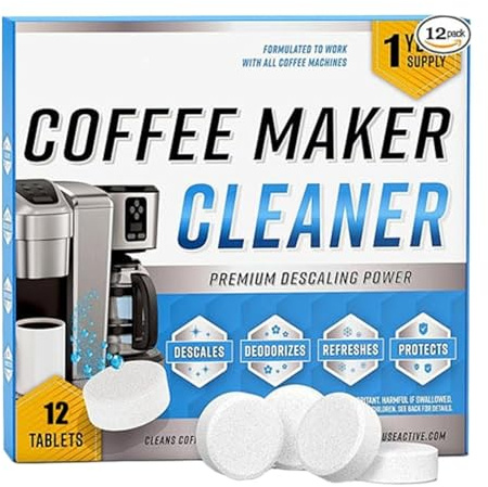 Pastiglie anticalcare for la pulizia della macchina del caffè, pastiglie decalcificanti e detergenti for pentole, decalcificanti for macchine da caffè espresso e caffè americano(12 Count)