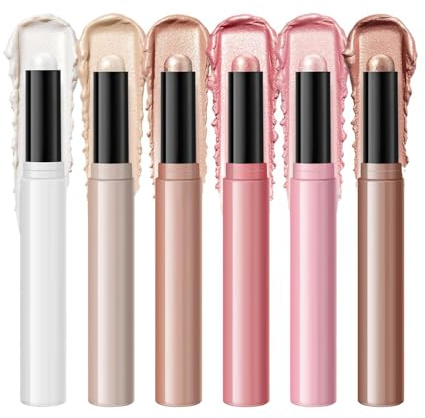 Marcador de Iluminador Facial | 6 Unidades A Prueba De Agua De Construcción Gradual Barra De Contorno - Stick Contorno y Luz | Para Citas, Bodas, Acampadas, Viajes, Para Hermana, Hija, Amiga