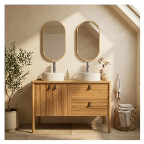 MOB-IN Joy Doppelwaschtisch, Walnuss, 120 cm