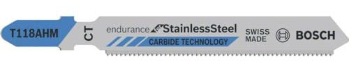 Bosch Professional Pro Stichsägeblatt Special for Inox zum Sägen in rostfreien Stahl (T 118 AHM) 3 Stück