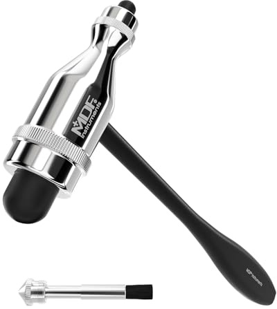MDF Instruments Trömner Neurológica Reflex martillo con mango de punta afilada para las respuestas cut·neas y superficiales (MDF555) (Ligero-Negro)