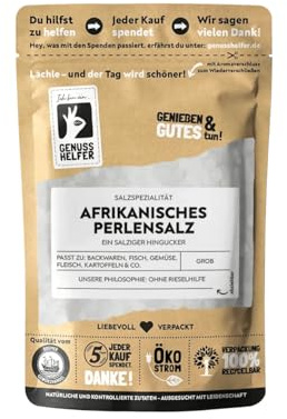Bremer Gewürzhandel Afrikanisches Perlensalz, grob, Salz für die Salzmühle, afrikanisches Gewürz Salz, seltenes Edelsalz, 200g