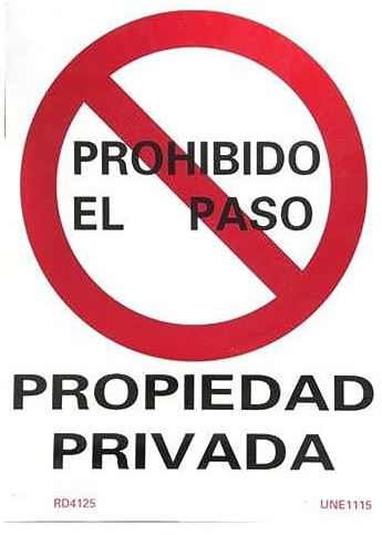 Cartel Propiedad Privada 41x30 cm.