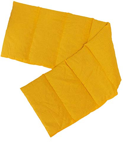 Körnerkissen 75x20cm groß 8-Kammer, mango - Wärmekissen für Mikrowelle und Backofen, Weizen