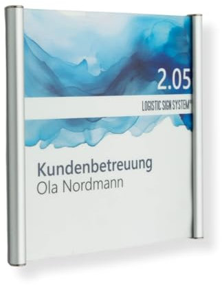 Logistic Sign System Türschild Primus für Büro, Alurahmen, Acrylscheibe (163/150mm)