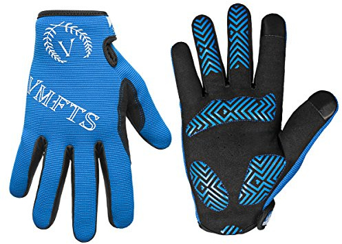 VMFTS Cycling Gloves Full Finger Motorcycle Gloves Outdoor Winter Work Gloves Touch Screen Men Womans for Driving Camping Hiking Riding Biking Running Hunting Fishing Shooting,Blue X-Large